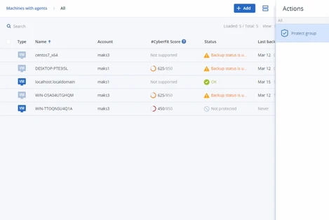 Administración de grupos y planes de protección centralizados - CanarCloud Administración de grupos y planes de protección centralizados - CanarCloud